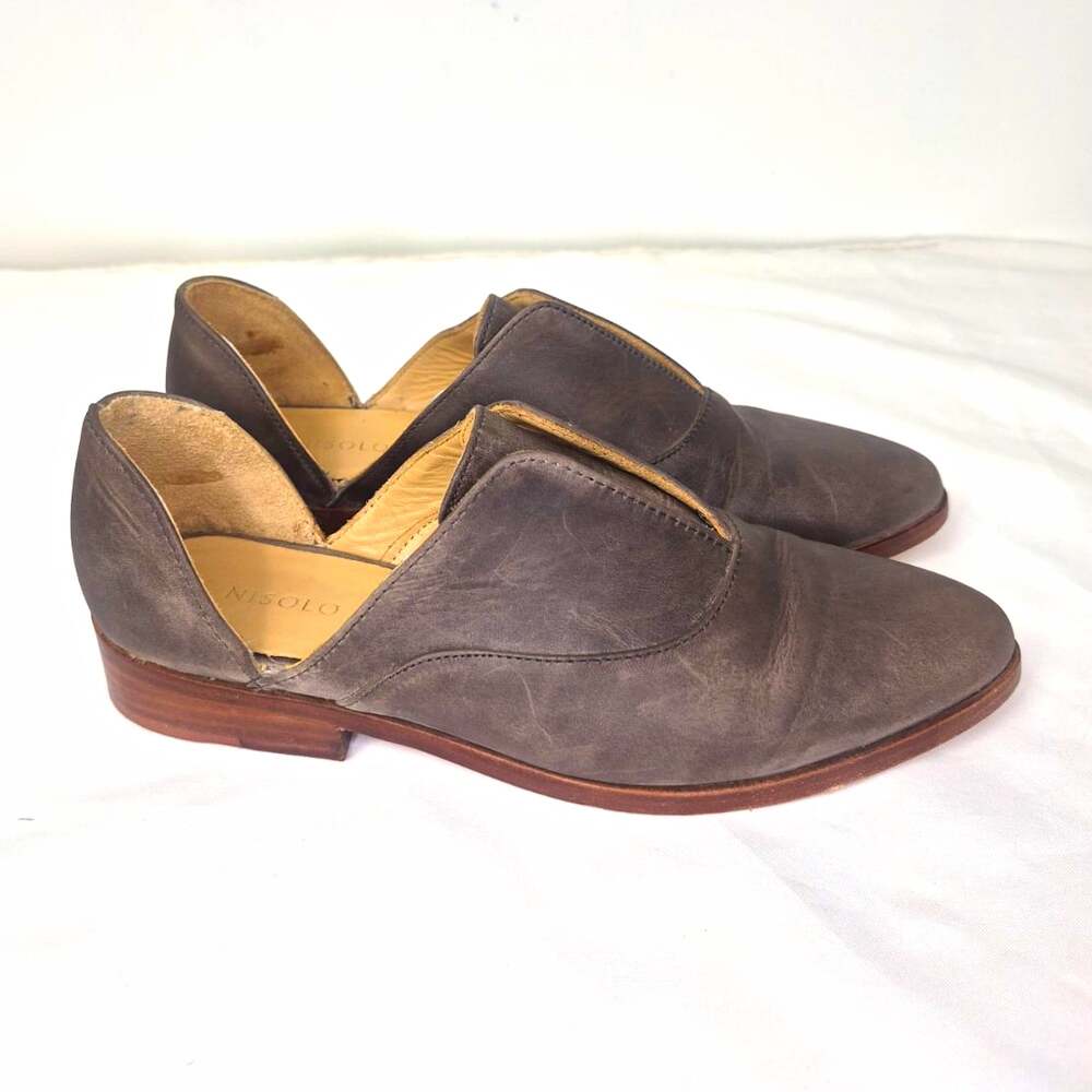 Nisolo x Anthropologie Emma d’Orsay Oxford Flats Leather sz 7